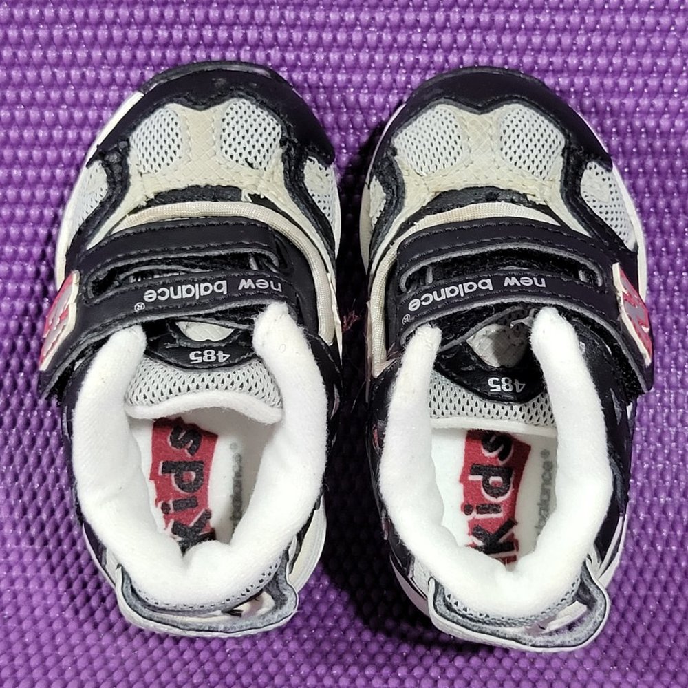 New Balance Kids 485 Black/Grey Sneakers - Baby Size 3 - Picture 5 of 7